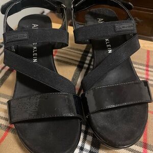 Anne Klein Black Strappy Sandals
